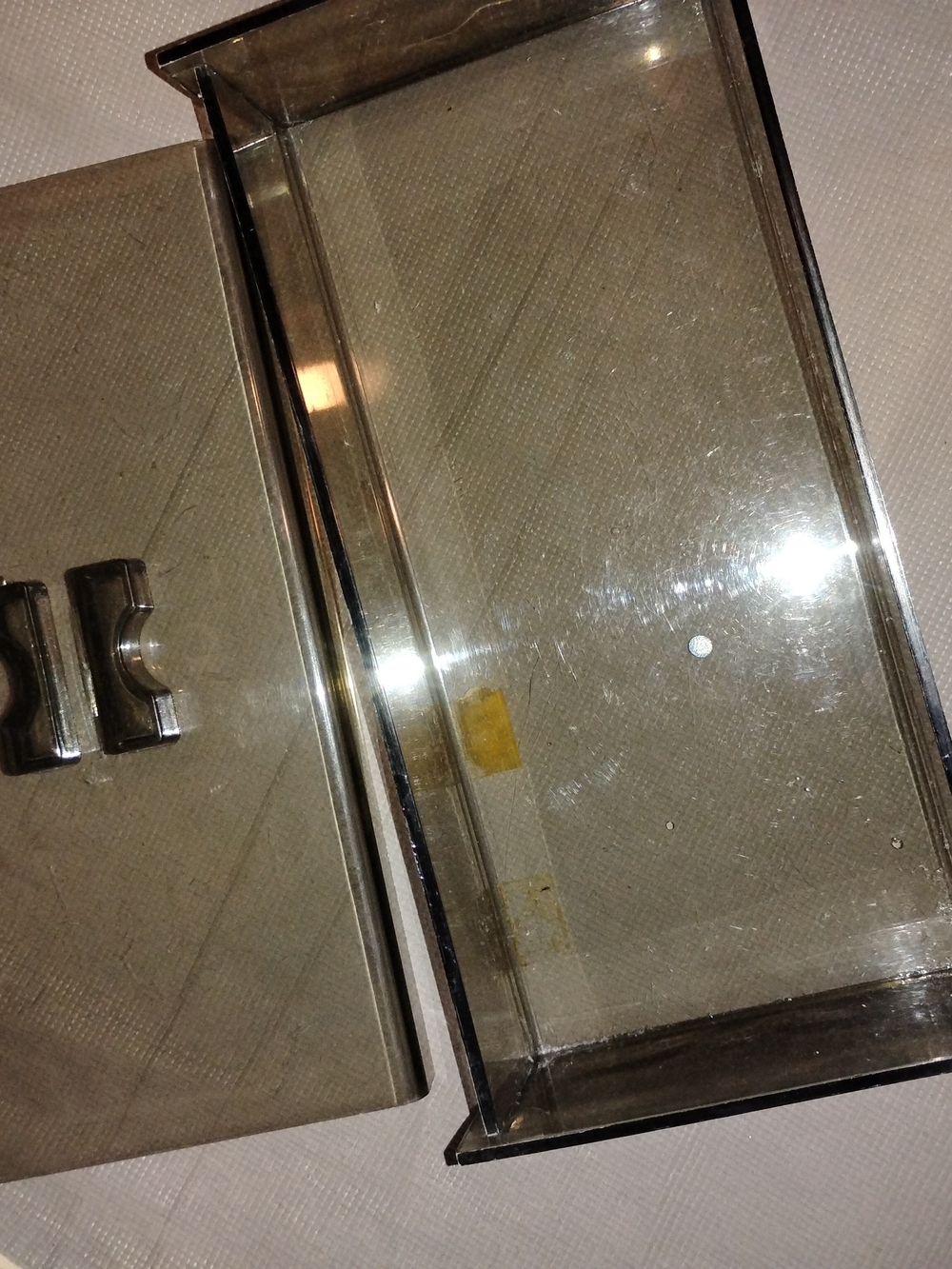 Vintage Clear Plastic Phone Display Tray - Transparent